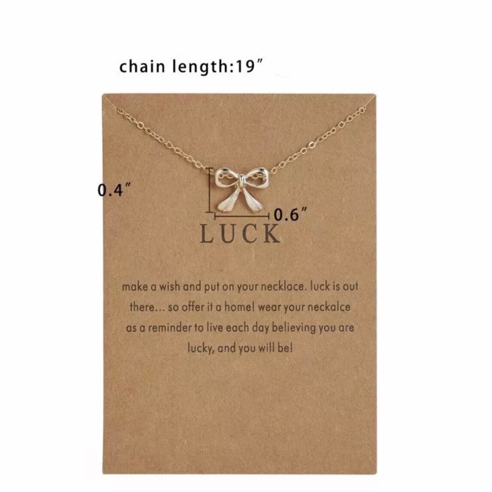 🆕 Lucky Bow Charm Necklace
